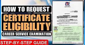 HOW TO REQUEST CIVIL SERVICE CERTIFICATE