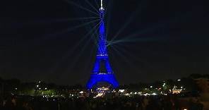 The Eiffel Tower marks its 130th birthday with a light show
