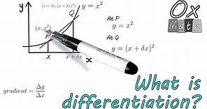 What is differentiation? | Maths Tutorials from an Oxford Graduate