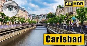 Walking tour of Carlsbad (Karlovy Vary) a few hours before the Marathon 🇨🇿 Czech Republic 4k HDR