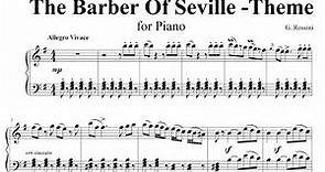 The Barber Of Seville Theme for Piano - G. Rossini
