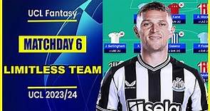 UCL Fantasy Matchday 6: BEST LIMITLESS TEAM | Champions League Fantasy Tips 2023/24