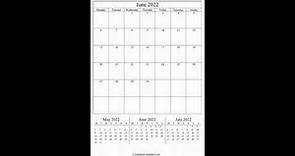 Printable June 2022 Calendar with holidays in Word, PDF, EXCEL