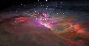Flight Through Orion Nebula in Visible and Infrared Light
