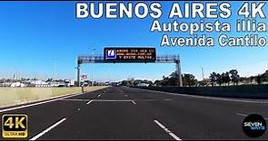 [4K] BUENOS AIRES - AUTOPISTA ILLIA / AVENIDA CANTILO (Centro/Núñez/Gral. Paz) | Driving