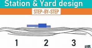 63 - How to design a Passenger station with yard track plan. Explained step by step.