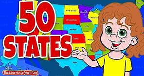 50 States ♫ Rhyming and In Alphabetical Order ♫ Children's Song by The Learning Station