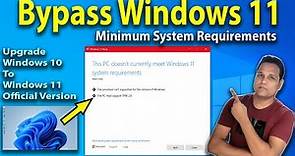 [Microsoft Official version] Bypass This PC does not currently meet Windows 11 system requirements