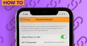 How to set up an iPhone hotspot and sharing