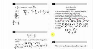 SAT Math Prep - No Calculator Practice Test 1