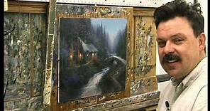 Twilight Cottage - Thomas Kinkade Paints in his Studio