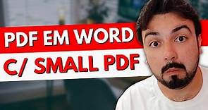 Como Converter PDF em WORD (2a forma) usando site SmallPDF