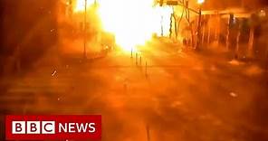 Nashville explosion: CCTV captures moment of blast - BBC News