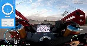 Honda Cbr1000RR-R Top Speed - 346km/h - 215MPH - GPS