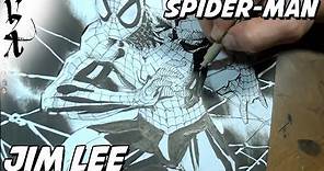 Jim Lee drawing Spider Man as a tribute to Stan Lee