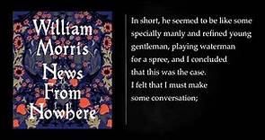 NEWS FROM NOWHERE by WILLIAM MORRIS,. Audiobook, full length