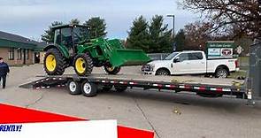 My New Trailer! Loading Up A John Deere Tractor On A PJ Trailer. This Gooseneck Is Way Better!
