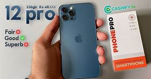 Refurbished iphone 12 Pro cashify phone pro unboxing🔥purchase Experience | 100% Battery health 🤔