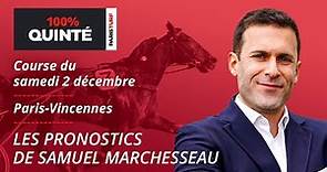 Pronostics Quinté PMU - 100% Quinté du Samedi 2 décembre à Paris-Vincennes