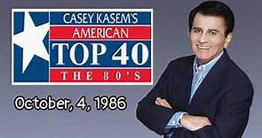 Casey Kasem's American Top 40 - FULL SHOW - October, 4, 1986