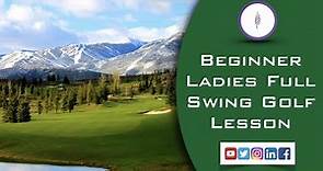 Full Swing Golf Lesson for a female beginner golfer.