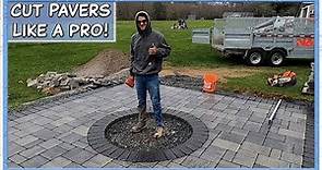 Cutting Pavers for a Circular Concrete Block Firepit Install