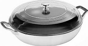 Staub Cast Iron Braiser, 3.5qt, White