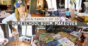 it's time to make some changes! // Homeschool Room Makeover for our Large Family of 10!
