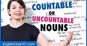Countable and Uncountable Nouns - Basic English Grammar