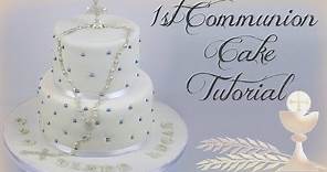1st COMMUNION CAKE TUTORIAL || Janie's Sweets