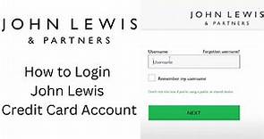 How to Login John Lewis Credit Card Account Online? John Lewis Partnership Card | John Lewis Finance