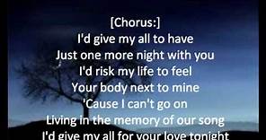 Mariah Carey My All with Lyrics
