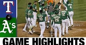 Stephen Piscotty walks off with a grand slam | Rangers-A's Game Highlights 8/4/20