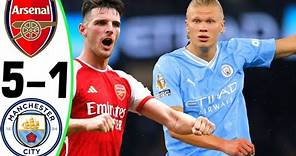 Arsenal vs Manchester City 5-1 - All Goals and Highlights - 2024 🔥 RICE