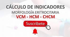 Cálculo indicadores eritrocitarios VCM HCM CHCM - Anemias