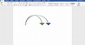 Como hacer flechas curvas finitas en Word