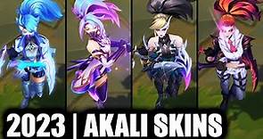 ALL AKALI SKINS SPOTLIGHT 2023 - Coven Akali Newest Skin | League of Legends