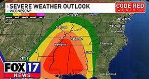CODE RED WEATHER: Tornado watch Tennessee; Severe weather warning