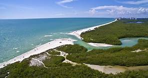 4K Aerial Video Tour of Clam Pass Park - Naples, FL