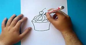 Como dibujar un pastel paso a paso | How to draw a cake