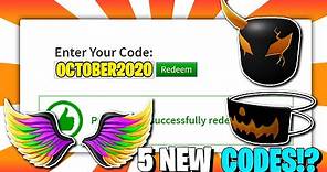 *6 Code!?* ALL NEW PROMO CODES in ROBLOX !?! (October 2020)