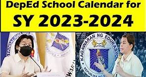 JUST IN!!! DepEd School Calendar for SY 2023-2024@wildtvoreg