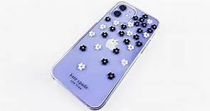 Kate Spade New York Fitted Hard Shell Case for iPhone 12/12 Pro - Black/White Flowers Unboxing!
