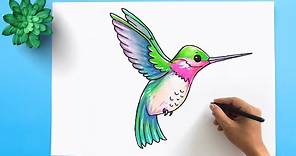 Hummingbird Drawing Easy | How to Draw a Hummingbird