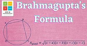 Brahmagupta's Formula | Area of Cyclic Quadrilateral | Quantitative Aptitude | [ GEOMETRY ]