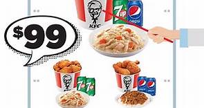 KFC好味速遞限定$99超值 2人餐