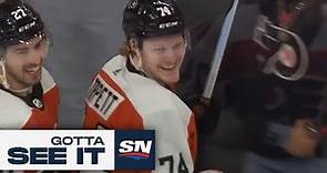 GOTTA SEE IT: Flyers' Owen Tippett Picks Top Corner With Spin-O-Rama Snipe