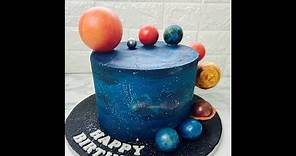 Solar System Galaxy Theme Cake Tutorial