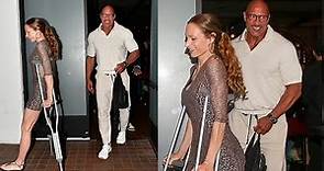 Dwayne Johnson with his wife Lauren Hashian at a dinner in West Hollywood!