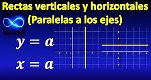 Rectas verticales y horizontales (Rectas paralelas a los ejes)